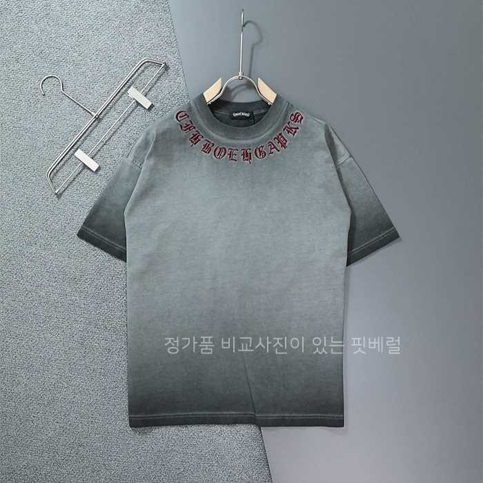 [국내배송] 크*하츠 넥 레터링 워싱 라운드 반팔 티셔츠