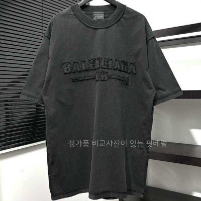 [국내배송] 발*시아가 아플리케 자수 워싱 티셔츠