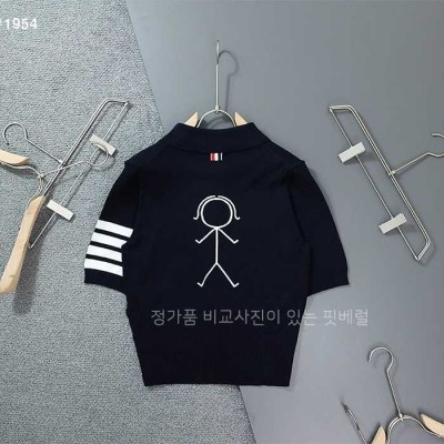 [국내배송] 톰*라운 미세스 톰 아이콘 반팔 카라 니트 (2color)