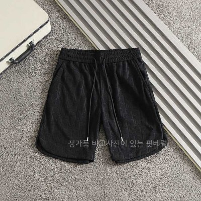 [국내배송] 디* 자가드테리 로고 하프팬츠