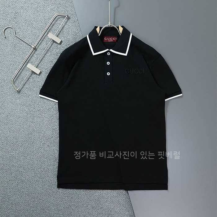 [국내배송] 구* 이니셜 로고 클래식 카라 반팔 티셔츠 (2color)