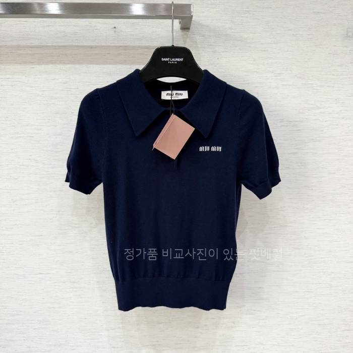 미*미우 폴로 니트 반팔 여성용