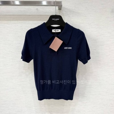 미*미우 폴로 니트 반팔 여성용