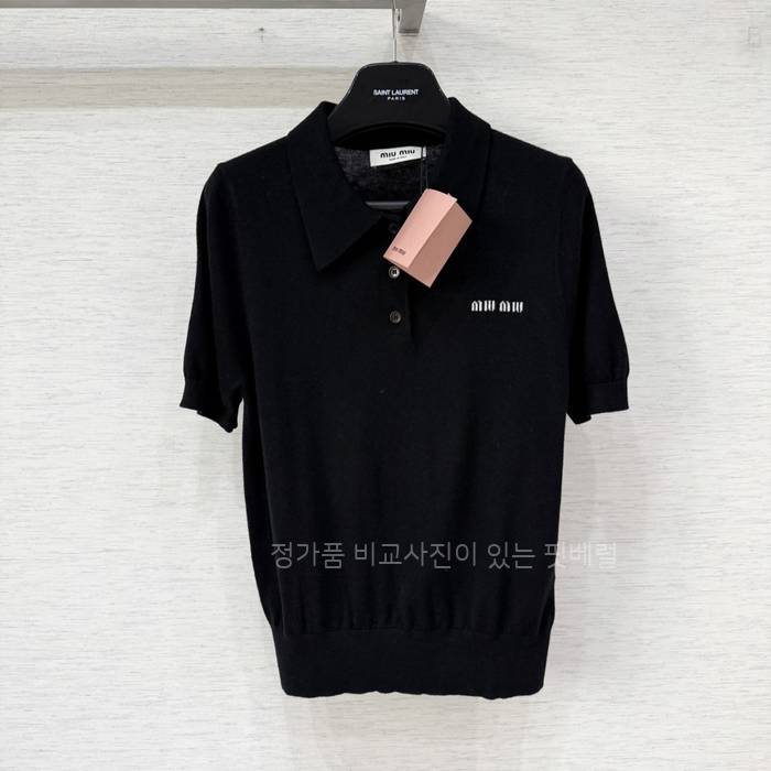 미*미우 폴로 니트 반팔 여성용
