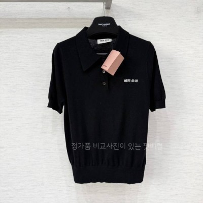 미*미우 폴로 니트 반팔 여성용