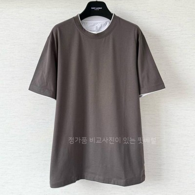 브*네오쿠치넬리 페이크 투피스 반팔티셔츠