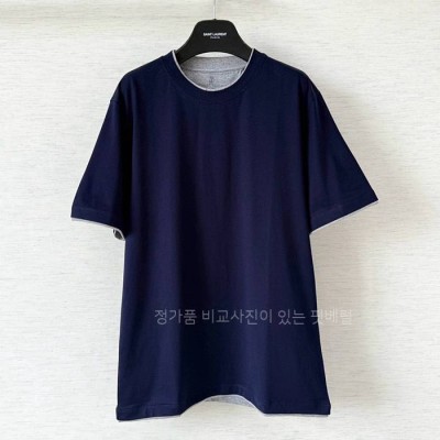 브*네오쿠치넬리 페이크 투피스 반팔티셔츠