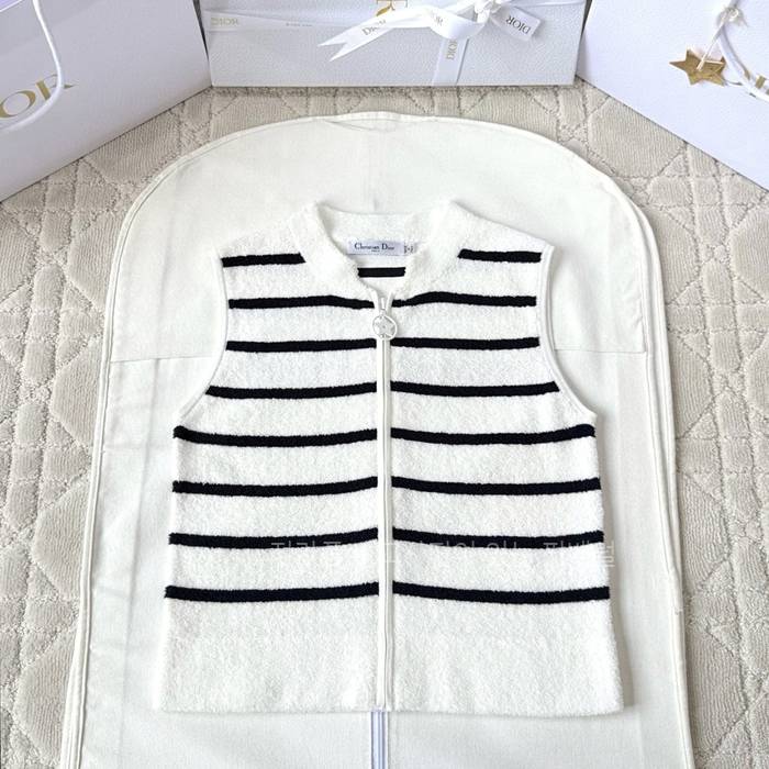 디* 리베이라 크롭 니트 지퍼 베스트 여성용