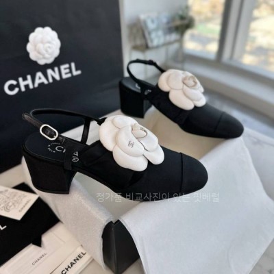 샤* 24K 까멜리아 웨지 샌들