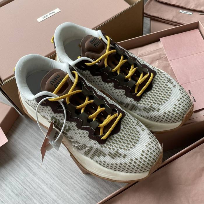 미*미우 테크니컬 패브릭 스니커즈