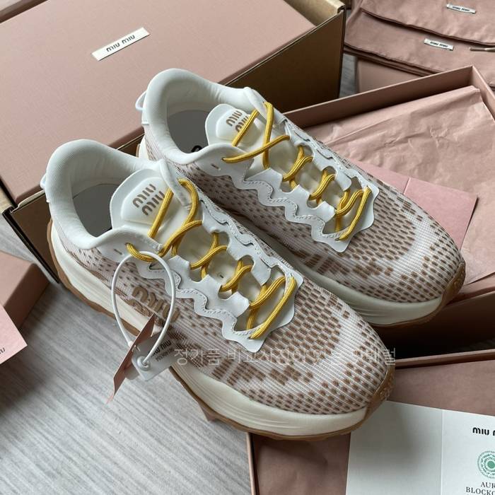 미*미우 테크니컬 패브릭 스니커즈