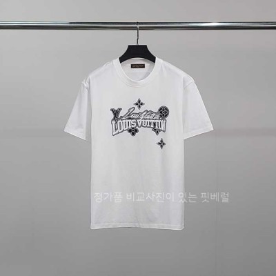 [국내배송] 루*비통 로고 레터링 코튼 반팔티