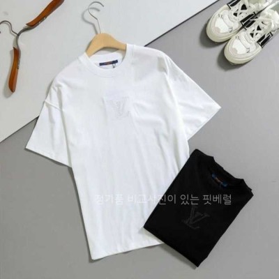 [국내배송] 루*비통 LV로고 자수 반팔 티셔츠 (2color)