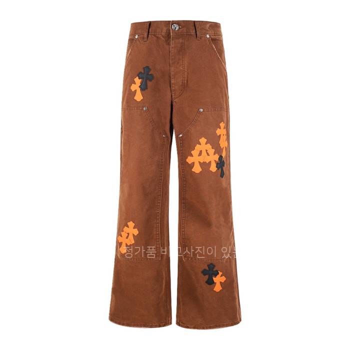 크*하츠 십자가 패치 워크 데님 팬츠