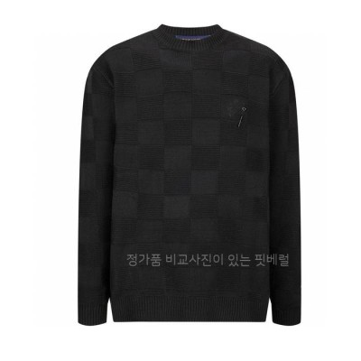 루*비통 엠브로이더드 코튼 저지 크루넥 니트