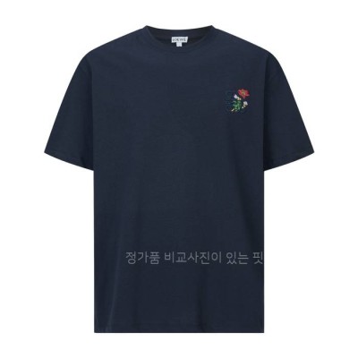 로*베 애너그램 자수 반팔티셔츠