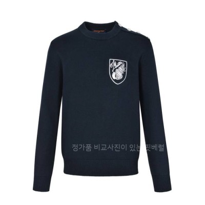 루*비통 엠브로이더드 버튼 크루넥 니트