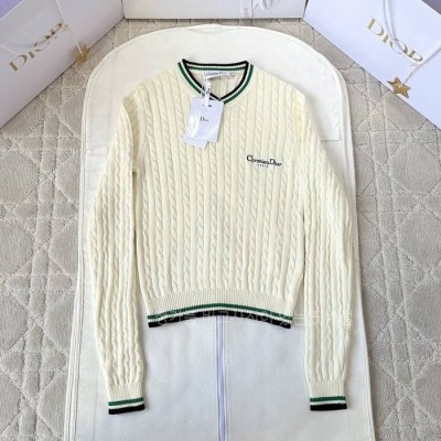 디* V넥 트위스트 니트 여성용