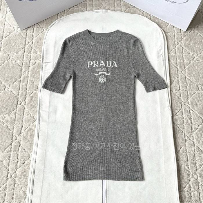 프*다 울 니트 반팔 원피스 여성용