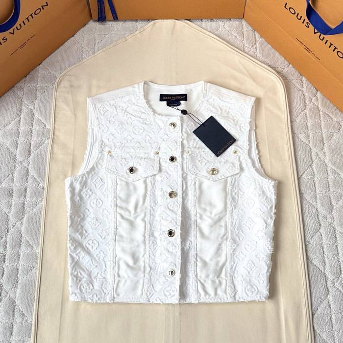 루*비통 모노그램 데님 슬리브리스 조끼 베스트 여성용