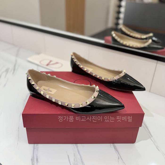 발*티노 락스터드 발레리나 플랫 슈즈