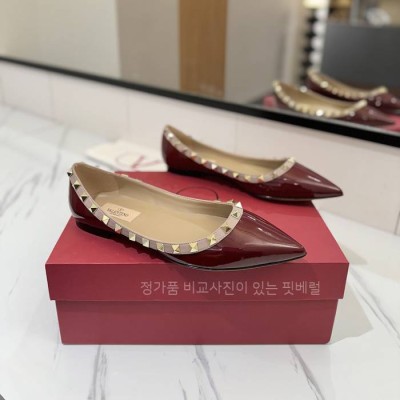발*티노 락스터드 발레리나 플랫 슈즈