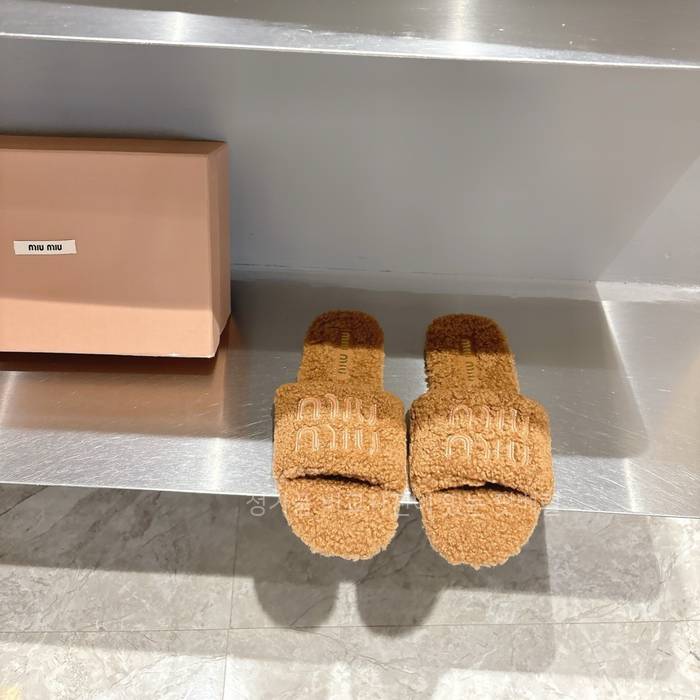 미*미우 퍼 슬라이드 슬리퍼