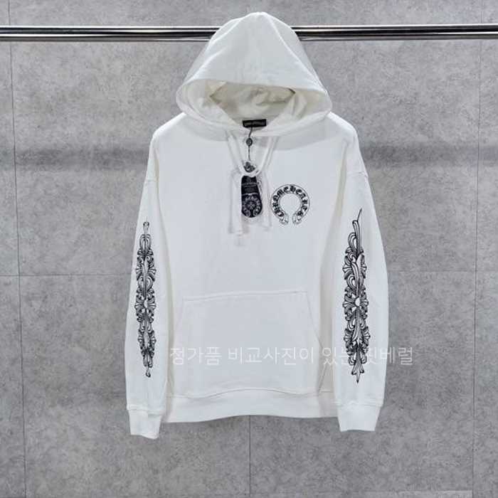 [국내배송] 크*하츠 ChromeHearts 플로럴 홀스슈 후드티