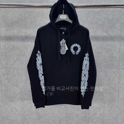 [국내배송] 크*하츠 ChromeHearts 플로럴 홀스슈 후드티