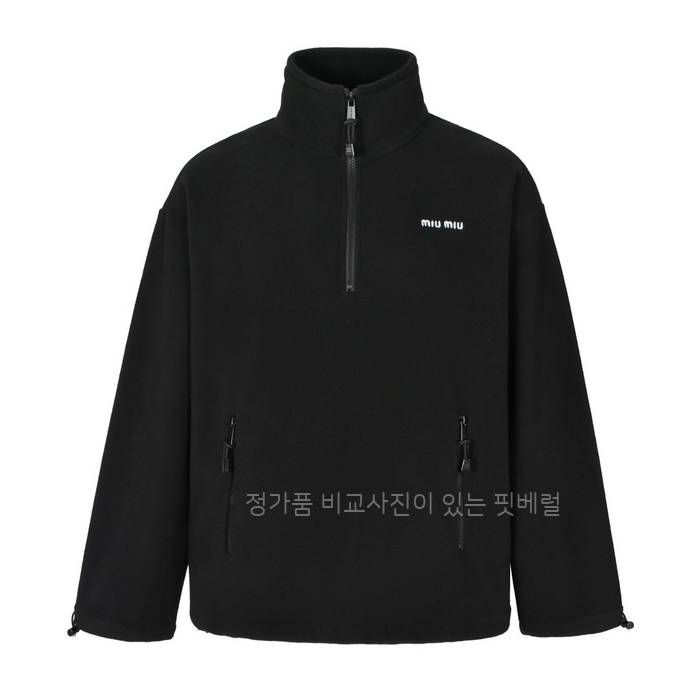 미*미우 하프 지퍼 플리스 맨투맨