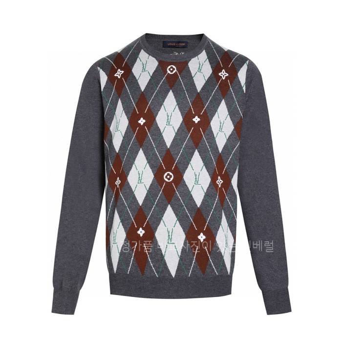 루*비통 아가일 크루넥 니트