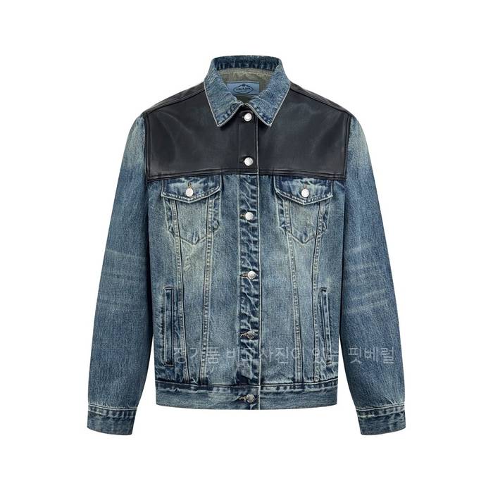 프*다 레더 데님 자켓