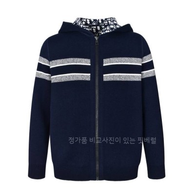 디* 오블리크 캐시미어 리버서블 니트 후드 자켓