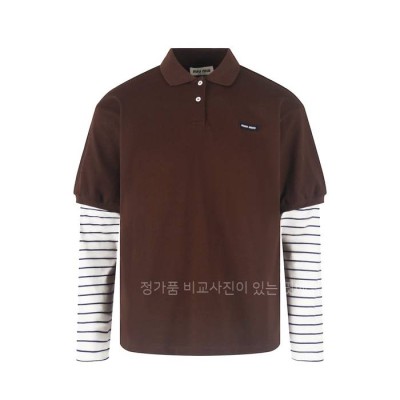 미*미우 저지 폴로 긴팔티셔츠