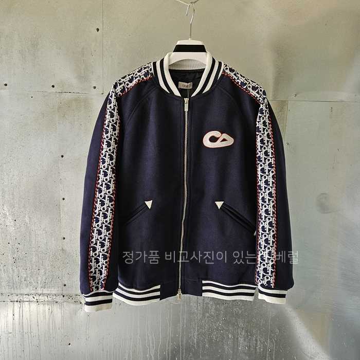 [국내배송] 디* X 카*스 바시티 자켓 블루 버진 울 져지