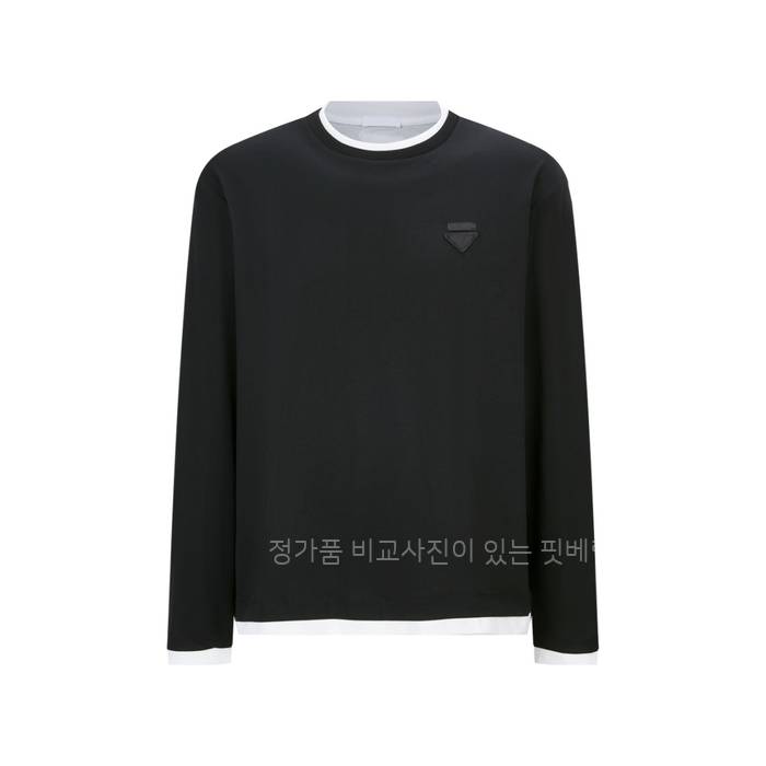 프*다 로고 페이크 투피스 긴팔티셔츠