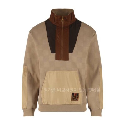 루*비통 다미에 하이브리드 하프 집 워크웨어 풀오버 맨투맨