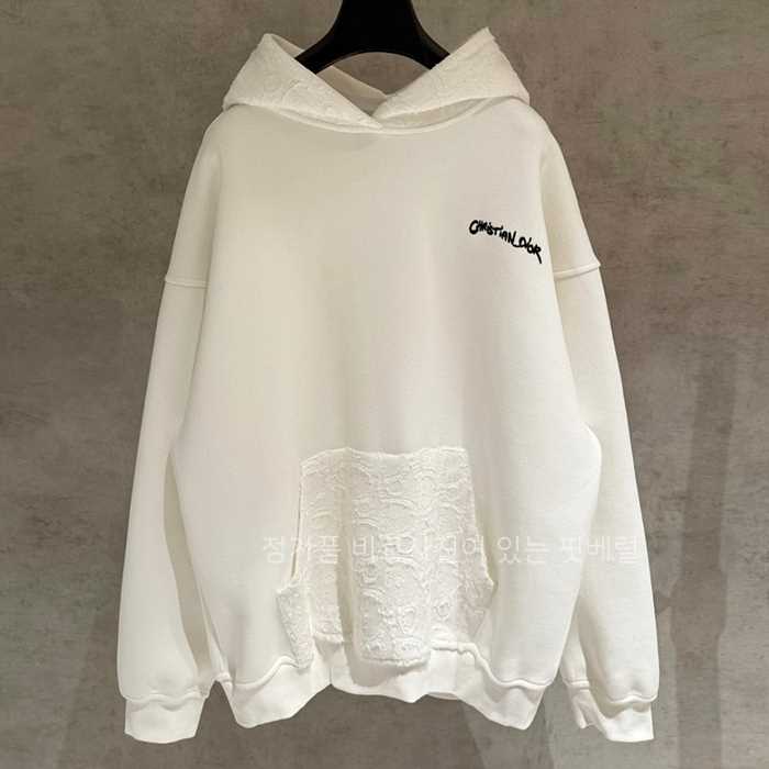 [국내배송] 디* 레터링자수 오블리크 후드