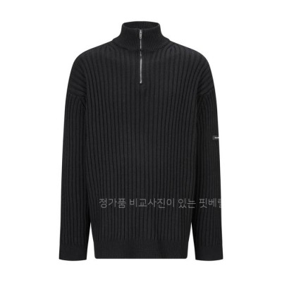 발*시아가 크루넥 하프 집업 니트