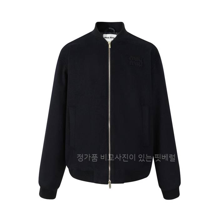 미*미우 울 블렌드 지퍼 보머 자켓