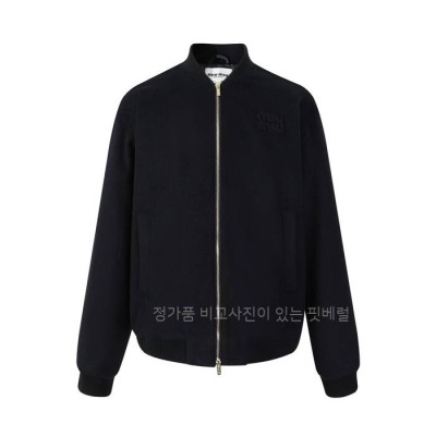 미*미우 울 블렌드 지퍼 보머 자켓