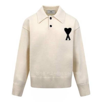 아* 파리즈 하트 폴로 울 니트