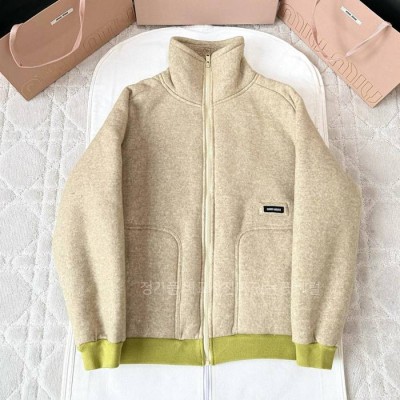 미*미우 폴라플리스 램스울 자켓