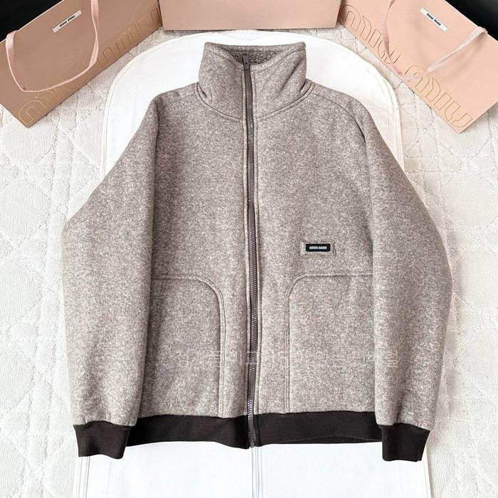 미*미우 폴라플리스 램스울 자켓