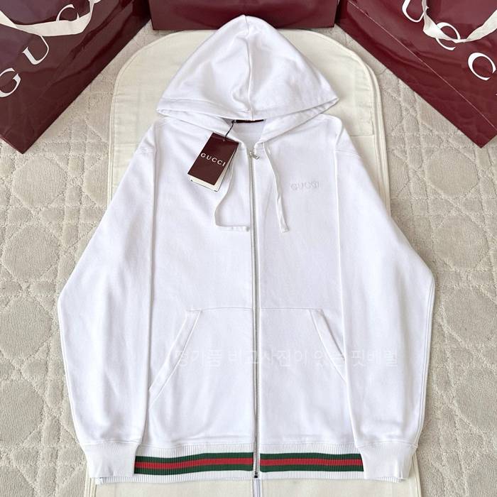 구* 로고 후드 스웨트셔츠 집업 자켓