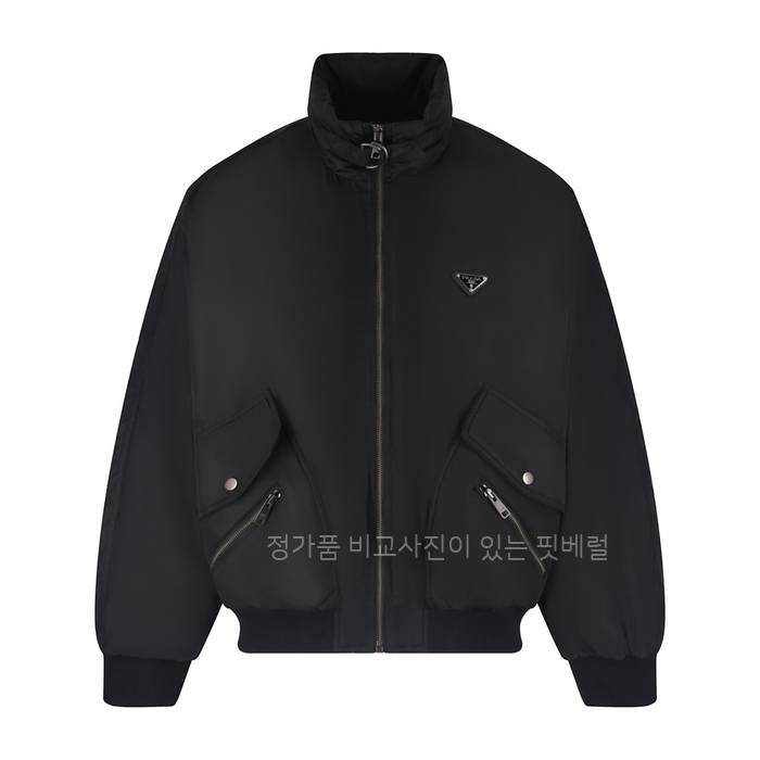 프*다 로고 스탠드 카라 다운 패딩