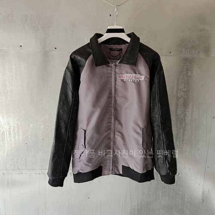 [국내배송] 루*비통 믹스레더 블루종 자켓