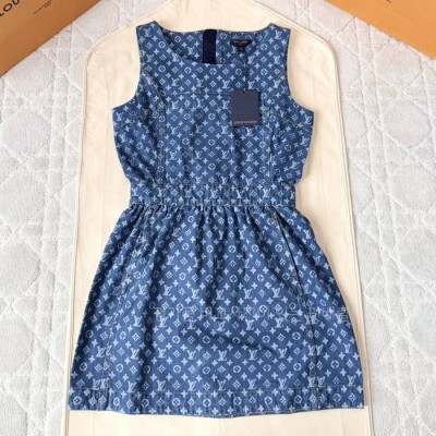 루*비통 모노그램 데님 드레스 여성용