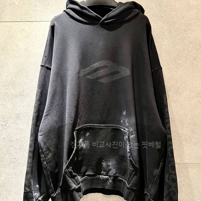 발*시아가 3B 스텐실 후드티셔츠