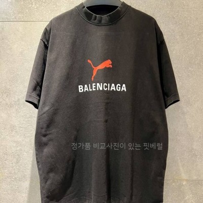 발*시아가x퓨* 콜라보 페이디드 반팔티셔츠